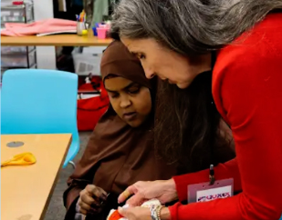 Father reading to baby